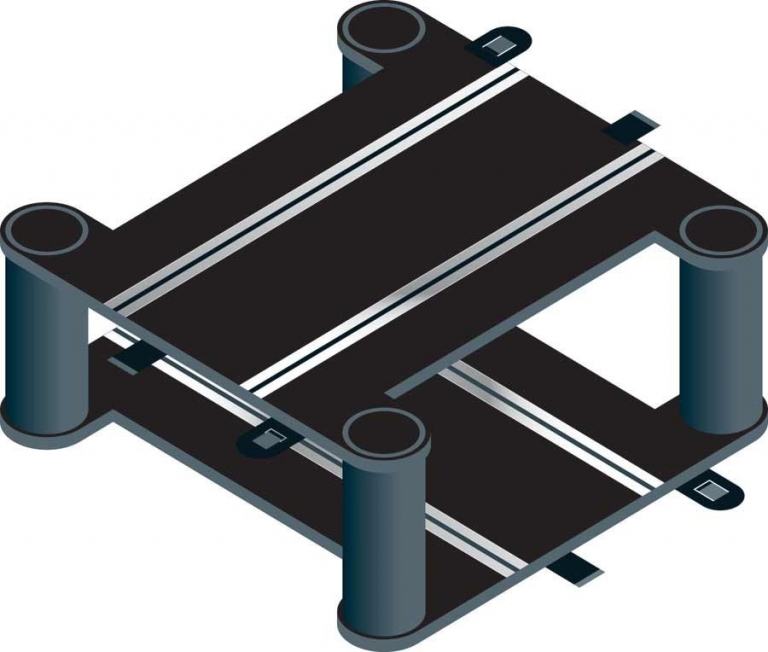 Scalextric Elevated Cross Over Track & Spares