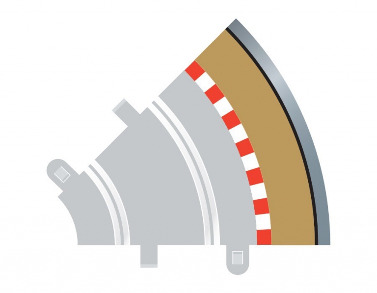 Scalextric Radius 2 10° Banked Curve 45deg x 2 Track & Spares