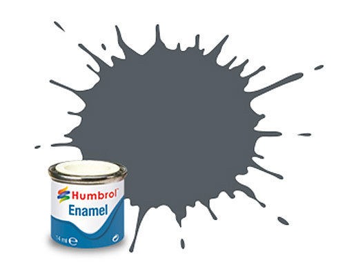 125 US Dark Grey Satin - 14ml Enamel Paint Humbrol Paints
