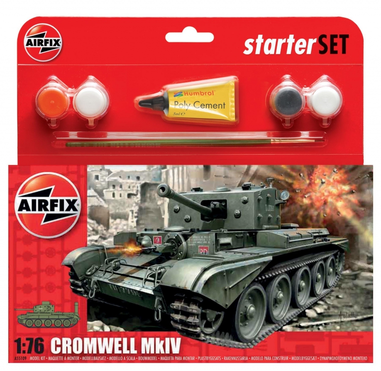 Airfix Cromwell MkIV Tank Starter Set 1:76 Gift Sets
