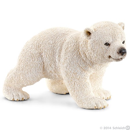 Schleich Polar Bear Cub, Walking Wild Life