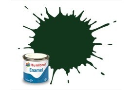 195 Dark Green Satin - 14ml Enamel Paint Humbrol Paints