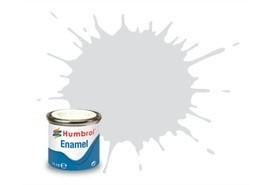 196 Light Grey Satin - 14ml Enamel Paint Humbrol Paints