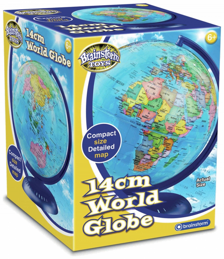 Brainstorm 14cm World Globe Educational