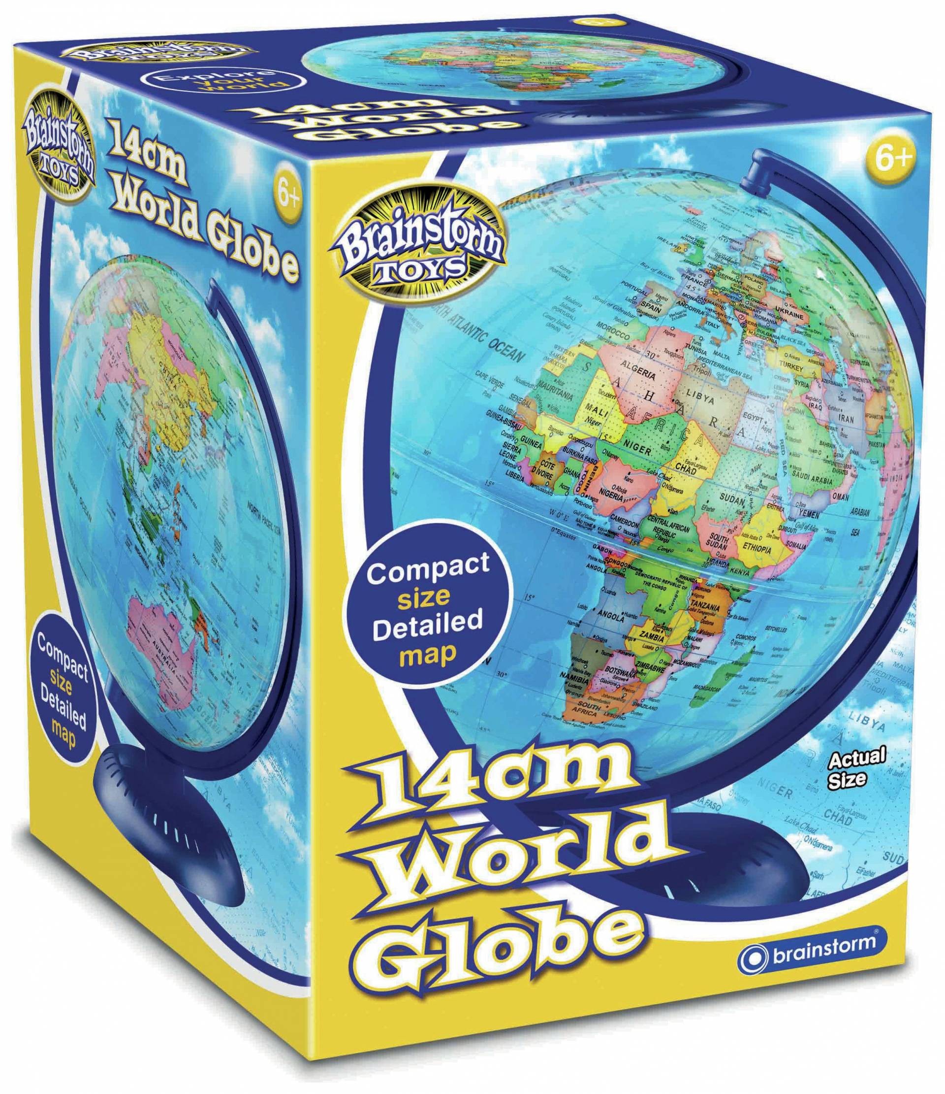 Brainstorm 14cm World Globe Educational