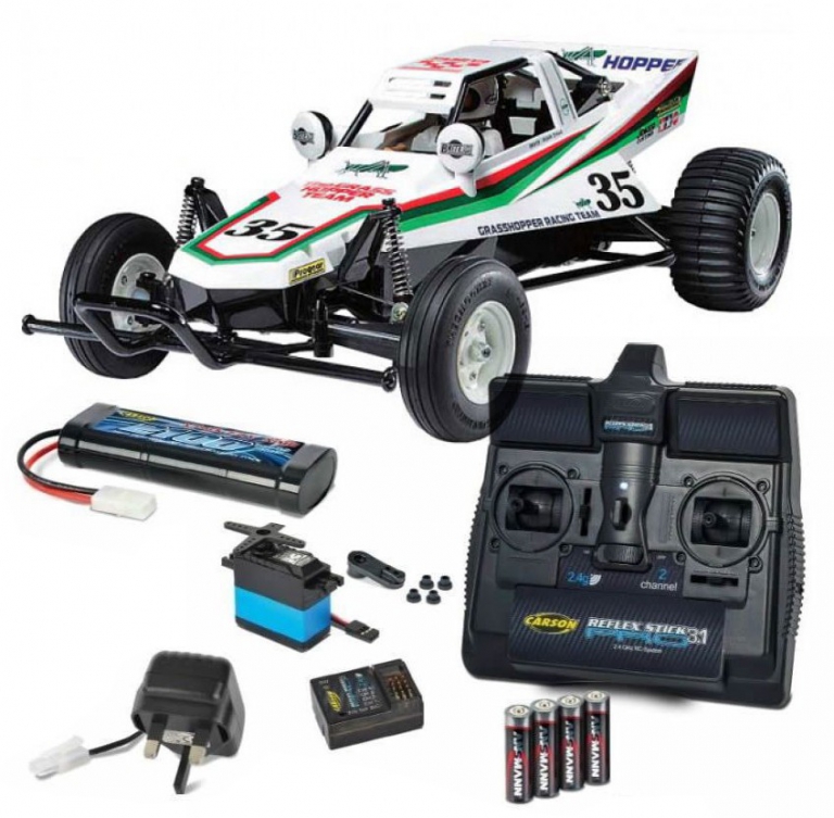 Tamiya 1/10 Grasshopper Complete With Carson RC Kit Radio
