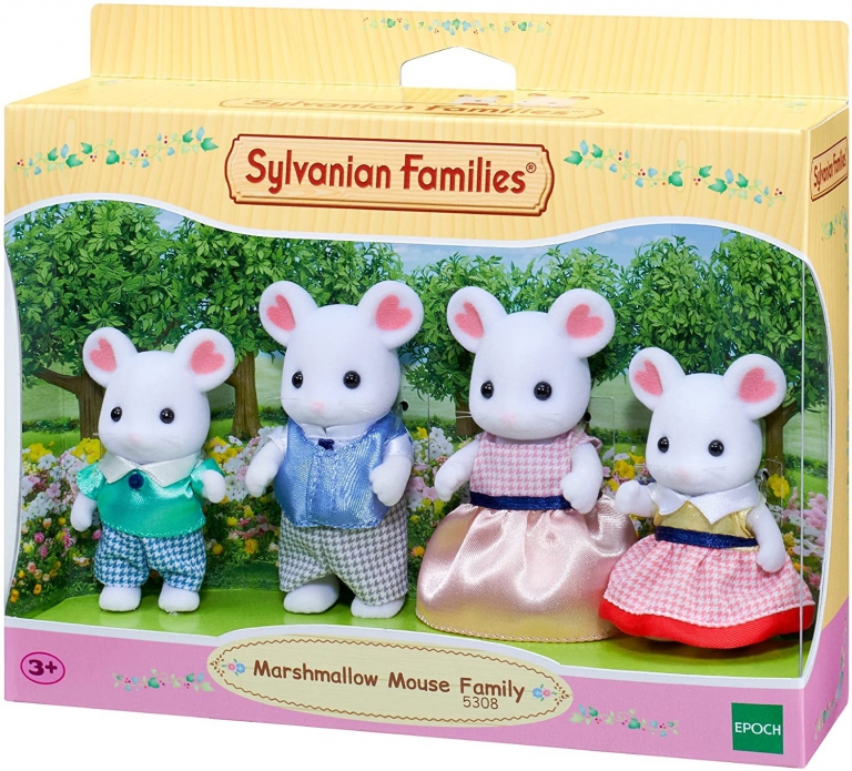 Sylvanian Families Marshmallow Mouse Family Sylvanian