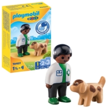 Playmobil 1.2.3 Vet with Dog 70407