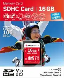 16GB SDHC Memory Card USH-1 Class 10