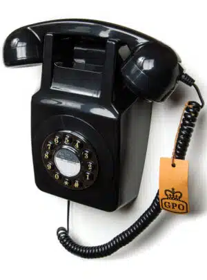 GPO 746 Wallphone Telephone Black