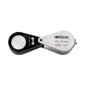 Opticron Folding Metal Loupe Magnifier LED UV Light 15x 21mm